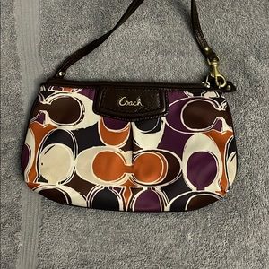 Coach wrist strap handbag